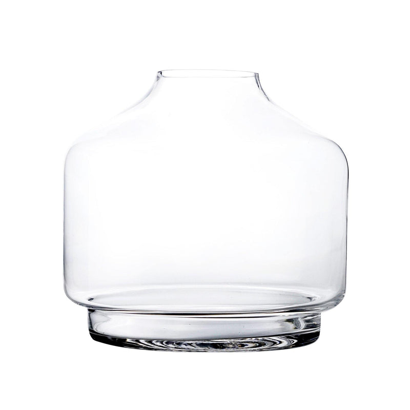 Clear Glass Top Opening Dome with Wood Ball and Base D- 8.75" H-11.5" - Pack of 2 PCS - Modern Vase and Gift
