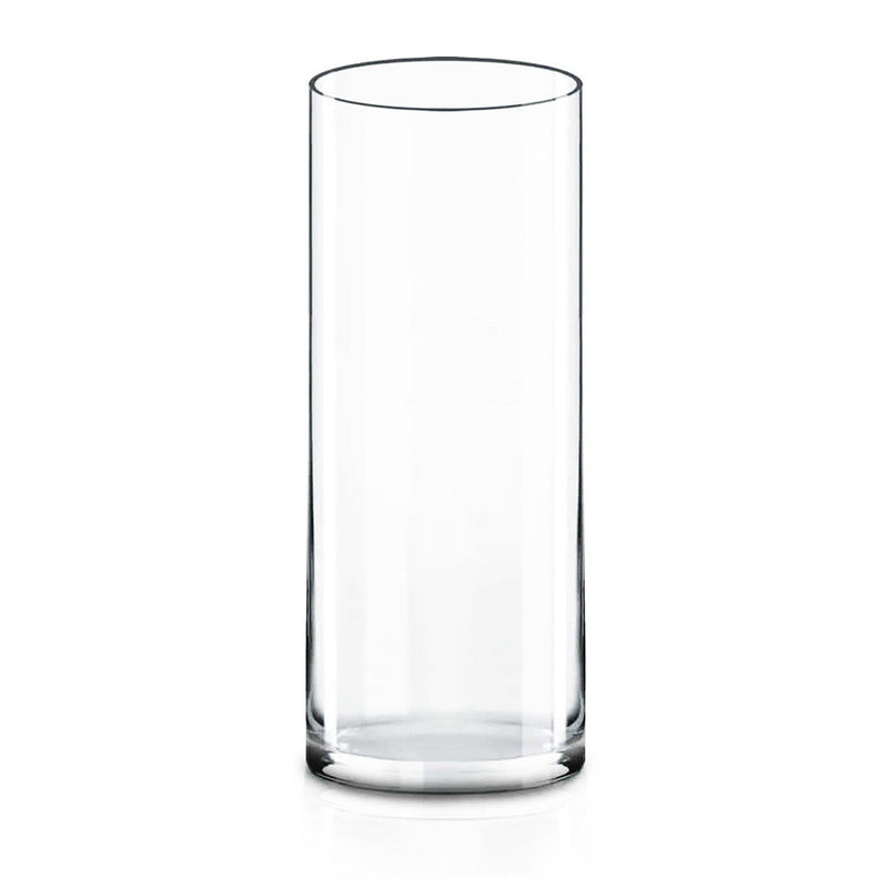 Clear Glass Cylinder Vase D-6" H-16" - Pack of 4 PCS - Modern Vase and Gift