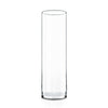 Clear Glass Cylinder Vase D-8" H-28" - Pack of 2 PCS - Modern Vase and Gift