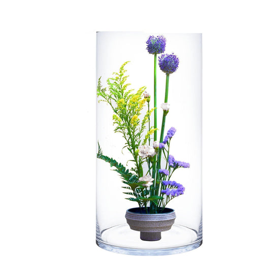 2 PCS Clear Glass Cylinder Vase D-10" H-20"
