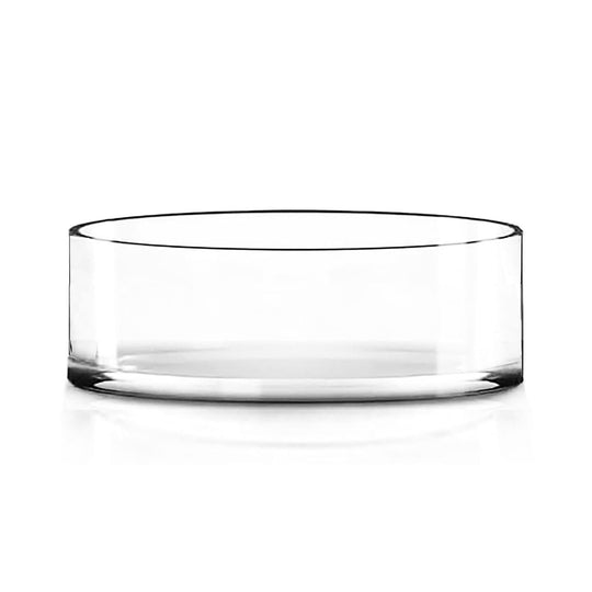 4 PCS Clear Glass Cylinder Vase D-12" H-4"