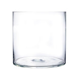 Clear Glass Cylinder Vase D-12" H-12" - Pack of 2 PCS - Modern Vase and Gift