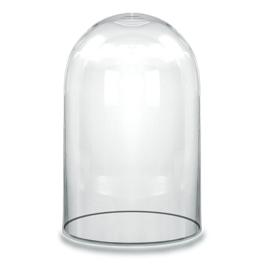 2 PCS Clear Glass Cloche Dome D-10" H-15"