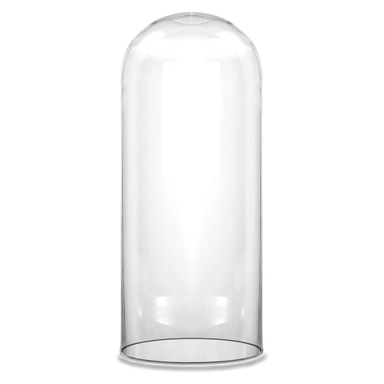 2 PCS Clear Glass Cloche Dome D-10" H-18.5"