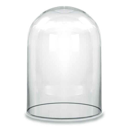 2 PCS Clear Glass Cloche Dome D-12" H-15"