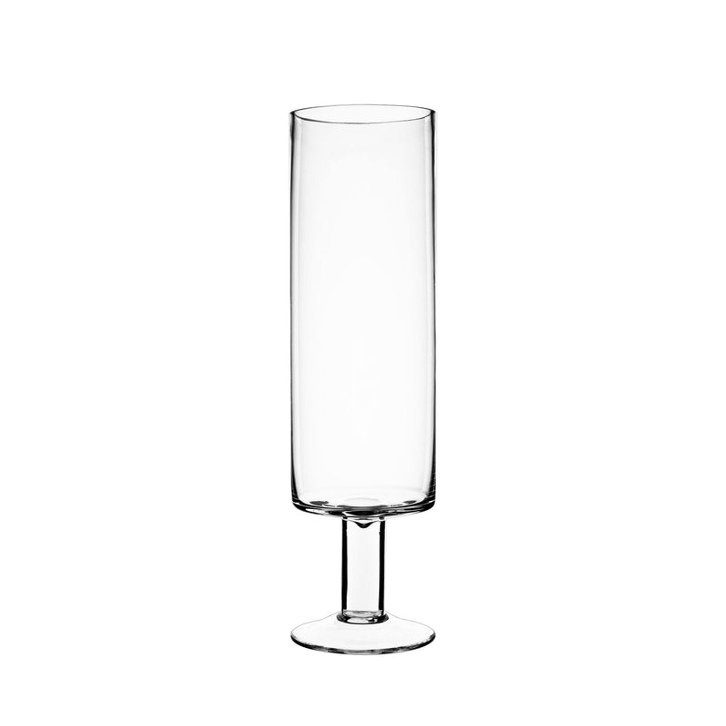 Clear Glass Contemporary Candle Holder D-4" H-14" - Pack of 6 PCS - Modern Vase and Gift