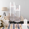 Clear Glass Contemporary Candle Holder D-4" H-17" - Pack of 6 PCS - Modern Vase and Gift