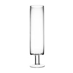 Clear Glass Contemporary Candle Holder D-4" H-17" - Pack of 6 PCS - Modern Vase and Gift