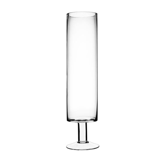 Pack of 6 PCS Clear Glass Contemporary Candle Holder D-4" H-17"