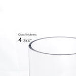 Clear Glass Contemporary Candle Holder D-5" H-16" - Pack of 4 PCS - Modern Vase and Gift