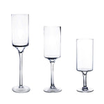 Clear Glass Contemporary Candle Holder D-5" H-20" - Pack of 4 PCS - Modern Vase and Gift