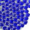 Blue Glass Vase Filler Flat Gem Stone D-1" - Pack of 44 LBS - Modern Vase and Gift