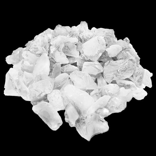 Pack of 40 LBS Frosted Clear Glass Vase Filler Large Sea Glass D-2"-3"