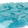18 LBS Frosted Light Blue Flat Sea Glass 0.5"-2"