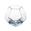Clear Glass Gemometric Vase O-3.25" D-6" - Pack of 12 PCS - Modern Vase and Gift