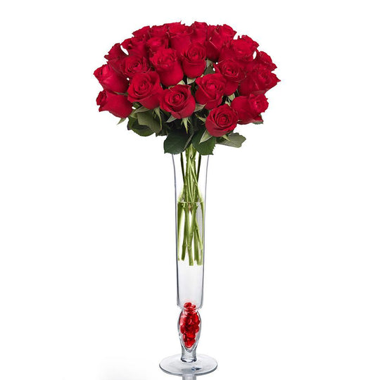 6 PCS Clear Glass Flare Trumpet Vase D-4.5" H-20"