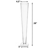 Clear Glass Trumpet Vase D-4.5" H-28" - Pack of 6 PCS - Modern Vase and Gift