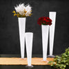 White Glass Trumpet Vase D-4.5" H-24" - Pack of 12 PCS - Modern Vase and Gift