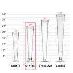 Clear Glass Trumpet Vase D-4.5" H-24" - Pack of 12 PCS - Modern Vase and Gift