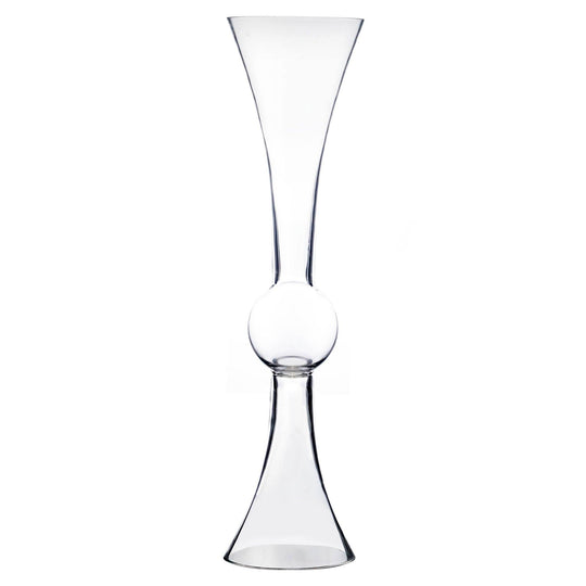 2 PCS Clear Glass Reversible Trumpet D-7.5" H-30"