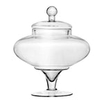 Clear Glass Apothecary Jar H-13.5" O-5.75" D-11" - Pack of 2 PCS - Modern Vase and Gift