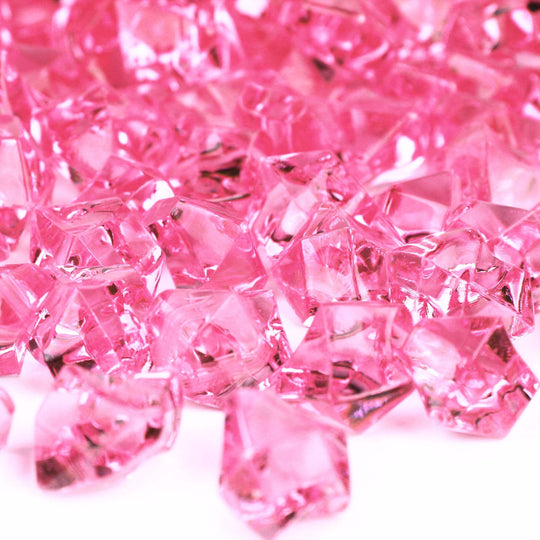 Pink Acrylic Vase Filler Crushed Ice D-0.8"-1.2" - Pack of 18 LBS