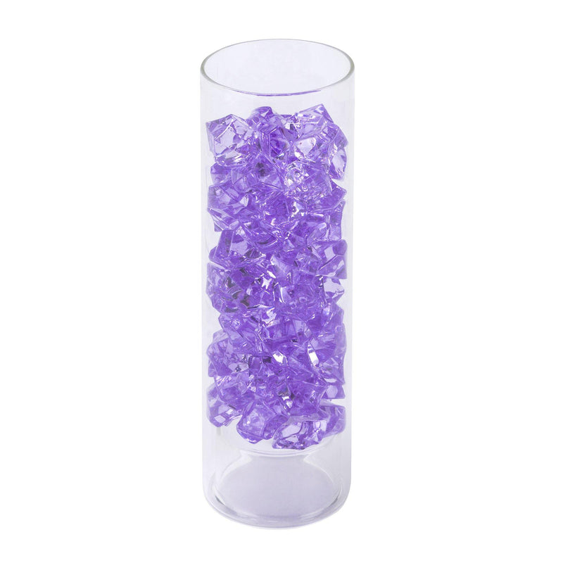 Violet Acrylic Vase Filler Crushed Ice D-0.8"-1.2" - Pack of 18 LBS - Modern Vase and Gift