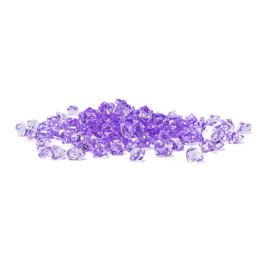 Violet Acrylic Vase Filler Crushed Ice D-0.8"-1.2" - Pack of 18 LBS