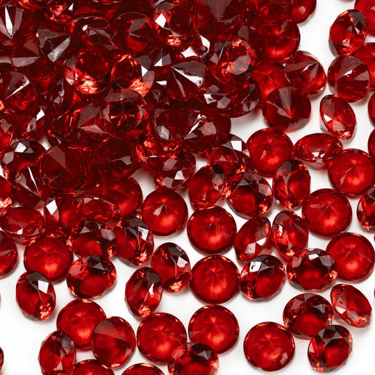 Red Acrylic Vase Filler Small Diamond D-0.5" - Pack of 24 LBS