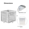 24 PCS Natural White Wooden Cube Plant Box with Plastic Liner 5 Inches Each Side