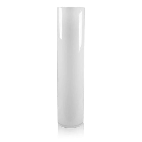 White Glass Cylinder Vase D-6" H-26" - Pack of 4 PCS