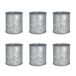 Galvanized Zinc Metal Cylinder Planter Vase D-2.75" H-3"-Pack of 72 PCS - Modern Vase and Gift