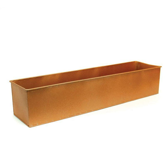 Pack of 8 PCS Rose Gold Finish Zinc Metal Rectangle Planter Box O-20"X5" H-4"