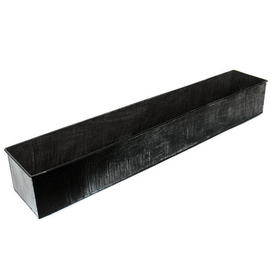 4 PCS Iron Finish Zinc Metal Rectangle Planter Box O-28"X5" H-4"