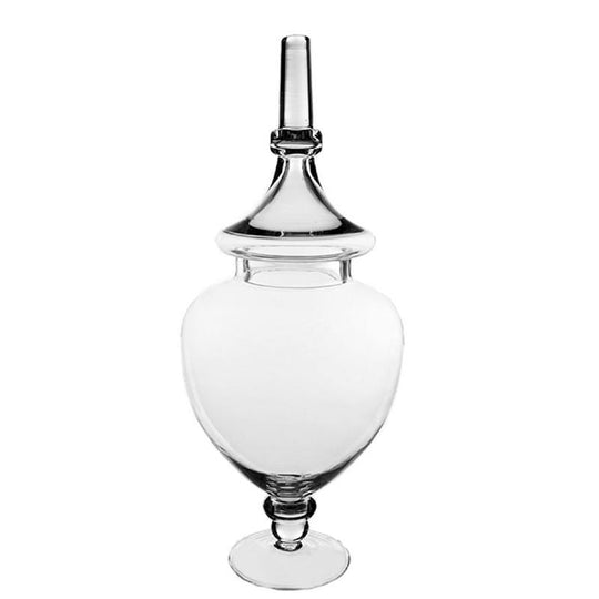 Pack of 2 PCS Clear Glass Apothecary Jar H-25" O-5" D-10"