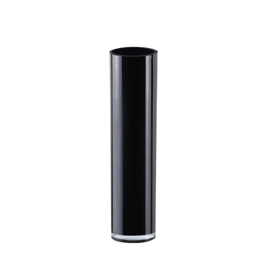 6 PCS Black Glass Cylinder Vase D-4" H-16"