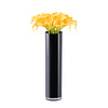 Pack of 6 PCS Black Glass Cylinder Vase D-4" H-16"