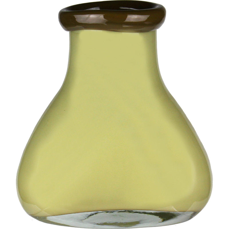 Samphire Glass Triangular Vase H-7.5" D-3.5" - Pack of 12 PCS - Modern Vase and Gift