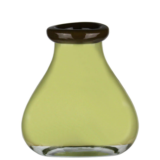 Pack of 12 PCS Samphire Glass Triangular Vase H-6.5" D-3.5"