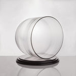 Clear Glass Cloche Dome with Black Wood Base D-13" H-13" - Pack of 1 PC - Modern Vase and Gift