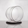 Clear Glass Cloche Dome with Black Wood Base D-13" H-16.5" - Pack of 1 PC - Modern Vase and Gift