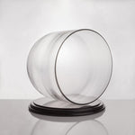 Clear Glass Cloche Dome with Black Wood Base D-13" H-16.5" - Pack of 1 PC - Modern Vase and Gift