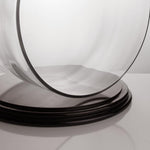 Clear Glass Cloche Dome with Black Wood Base D-13" H-20" - Pack of 1 PC - Modern Vase and Gift