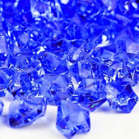 25 LBS Blue Acrylic Vase Filler Crushed Ice D-0.8"-1.2" (Approx. 4500 pcs)
