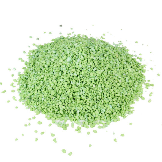 Pack of 12 LBS Moss Green Stone Vase Filler Crushed Stones D-0.1"-0.2"