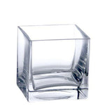 Clear Glass Cube Vase Sides-4" - Pack of 12 PCS - Modern Vase and Gift