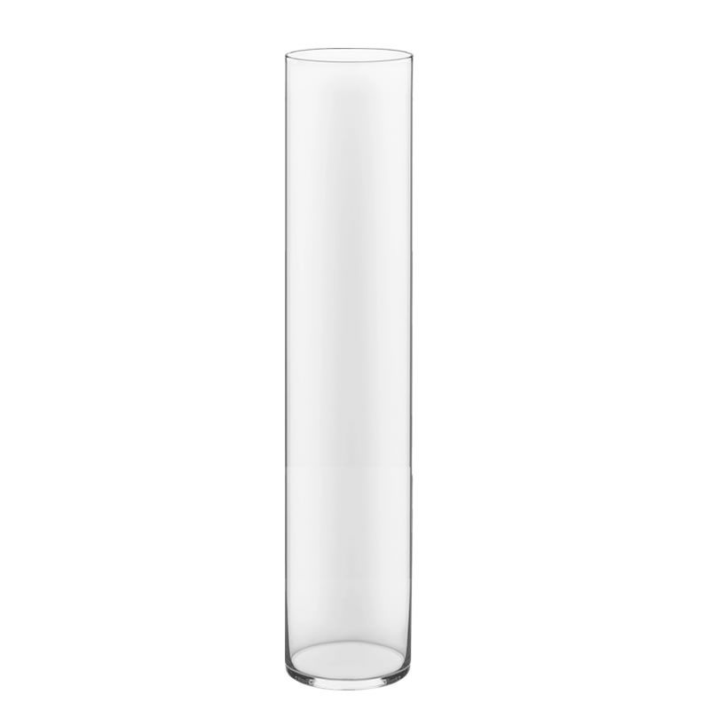 30 PCS Clear Glass Cylinder Vase D-4" H-20" (Available in 90 & 300 PCS)