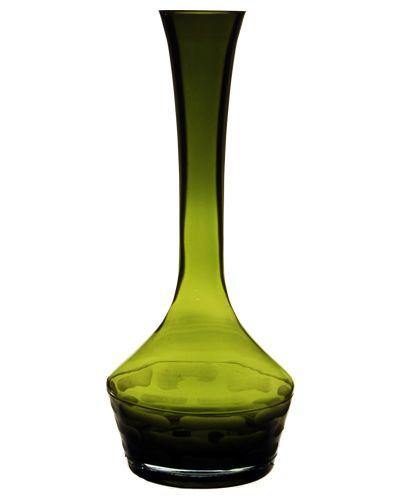 Olive Green Glass Teardrop Style 2 Vase H-14.5" - Pack of 6 PCS - Modern Vase and Gift