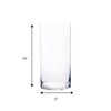 Clear Glass Cylinder Vase D-5" H-10" - Pack of 4 PCS - Modern Vase and Gift