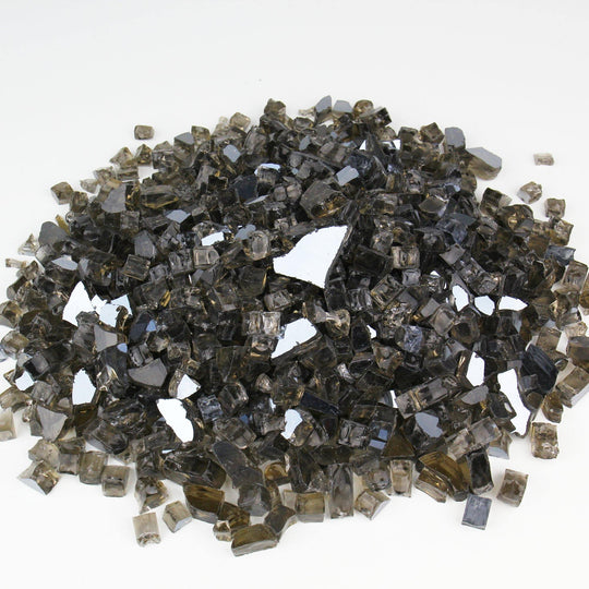 Pack of 30 LBS Bronze Tempered Glass Reflective Fire Glass 0.5"